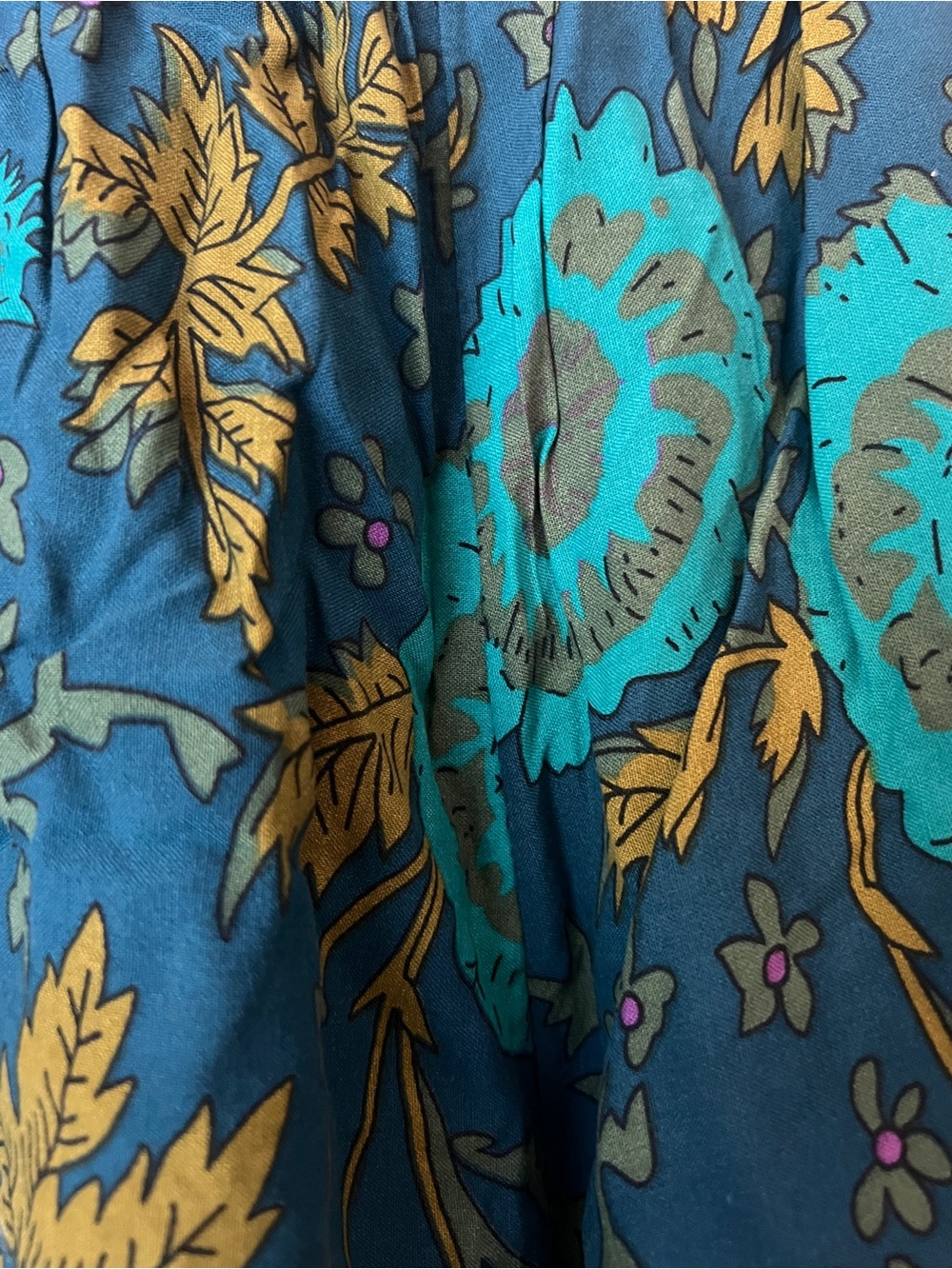 NATURAL LIFE Teal & Olive Floral High-Waist Women’s Shorts - Picture 8 of 8